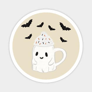 Cute ghost art, spooky cute ghost mug drawing Magnet